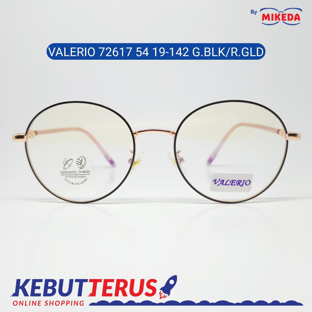 Mikeda-FRAME KACAMATA VALERIO 72617 G.BLK/R.GLD + LENSA(MINUS/CYLINDER)