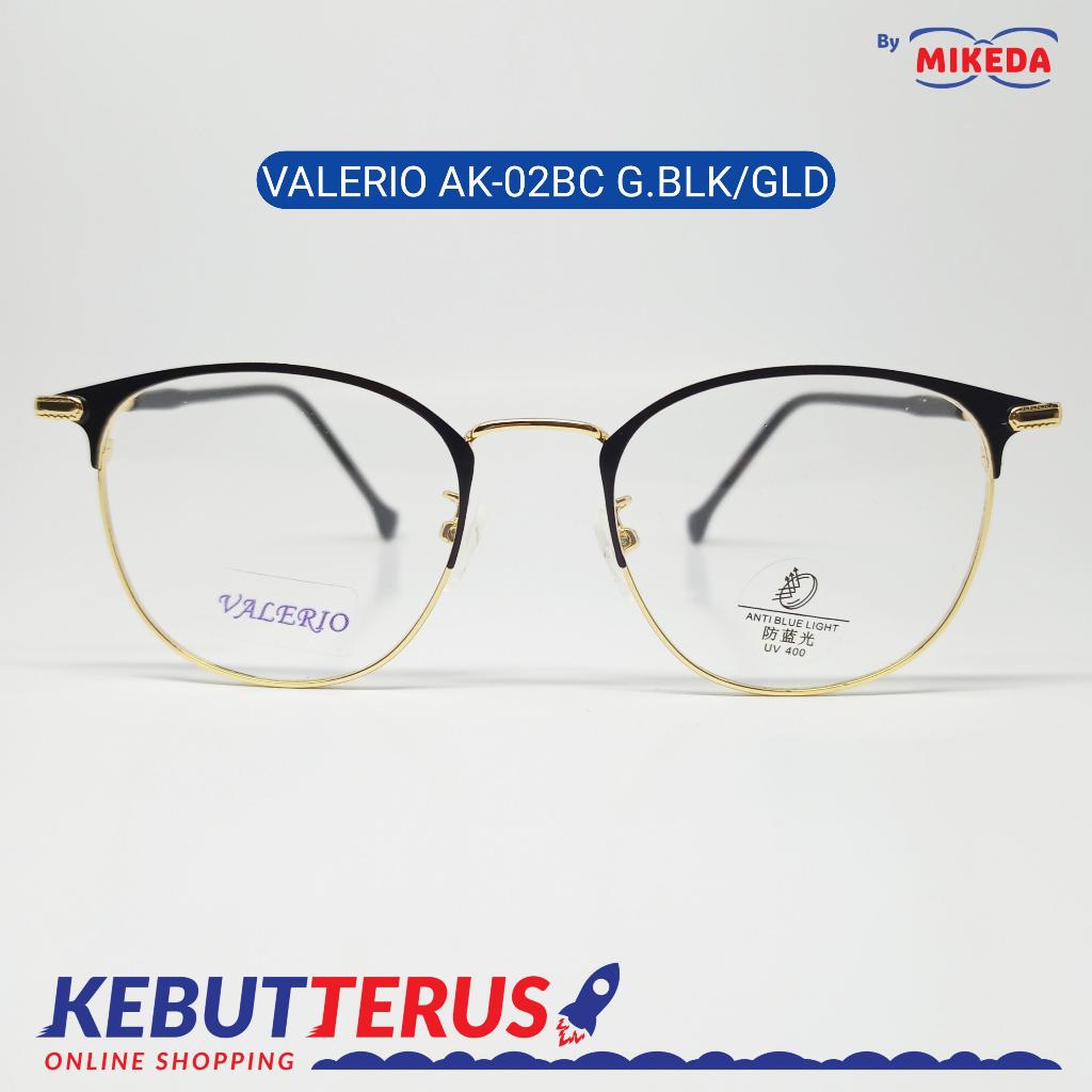 Mikeda-FRAME KACAMATA VALERIO AK-02BC G.BLK/GLD + LENSA(MINUS/CYLINDER)