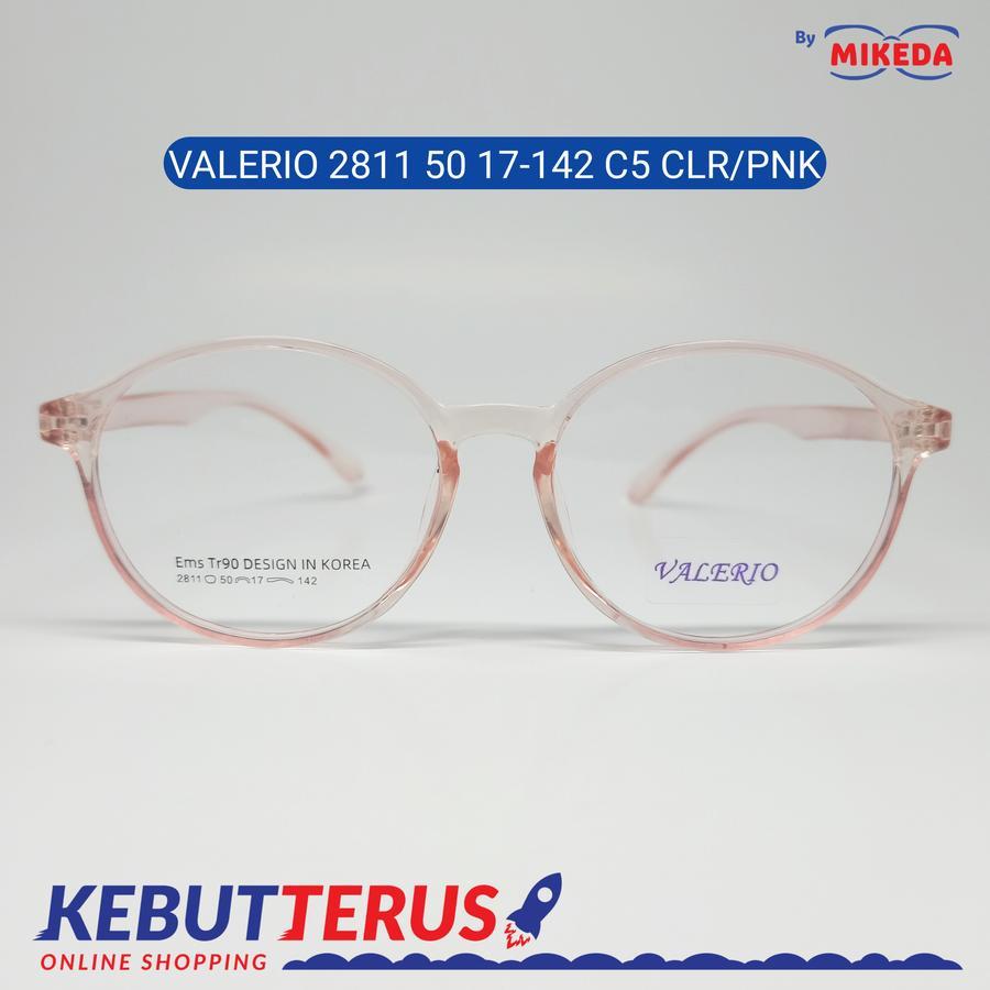 Mikeda-FRAME KACAMATA VALERIO 2811 C5 CLR/PNK + LENSA(MINUS/CYLINDER)