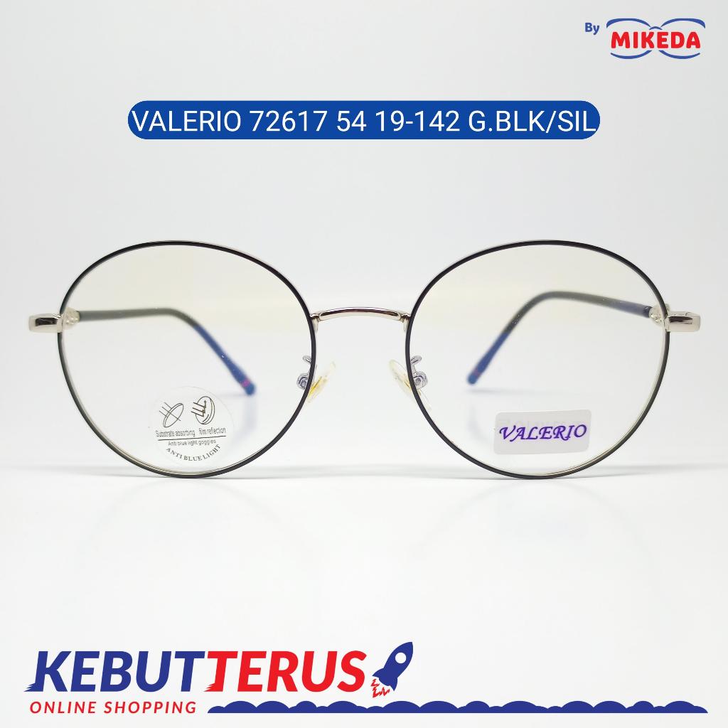 Mikeda-FRAME KACAMATA VALERIO 72617 G.BLK/SIL + LENSA(MINUS/CYLINDER)