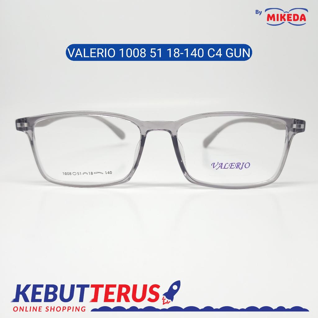 Mikeda-FRAME KACAMATA VALERIO 1008 C4 GUN + LENSA(MINUS/CYLINDER)