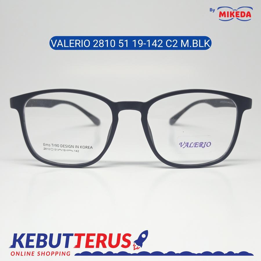 Mikeda-FRAME KACAMATA VALERIO 2810 C2 M.BLK + LENSA(MINUS/CYLINDER)