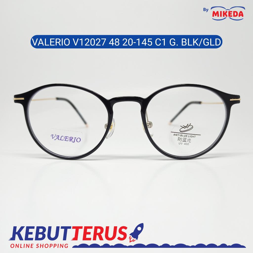 Mikeda-FRAME KACAMATA VALERIO V12027 C1 G.BLK/GLD+ LENSA(MINUS/CYLINDER)