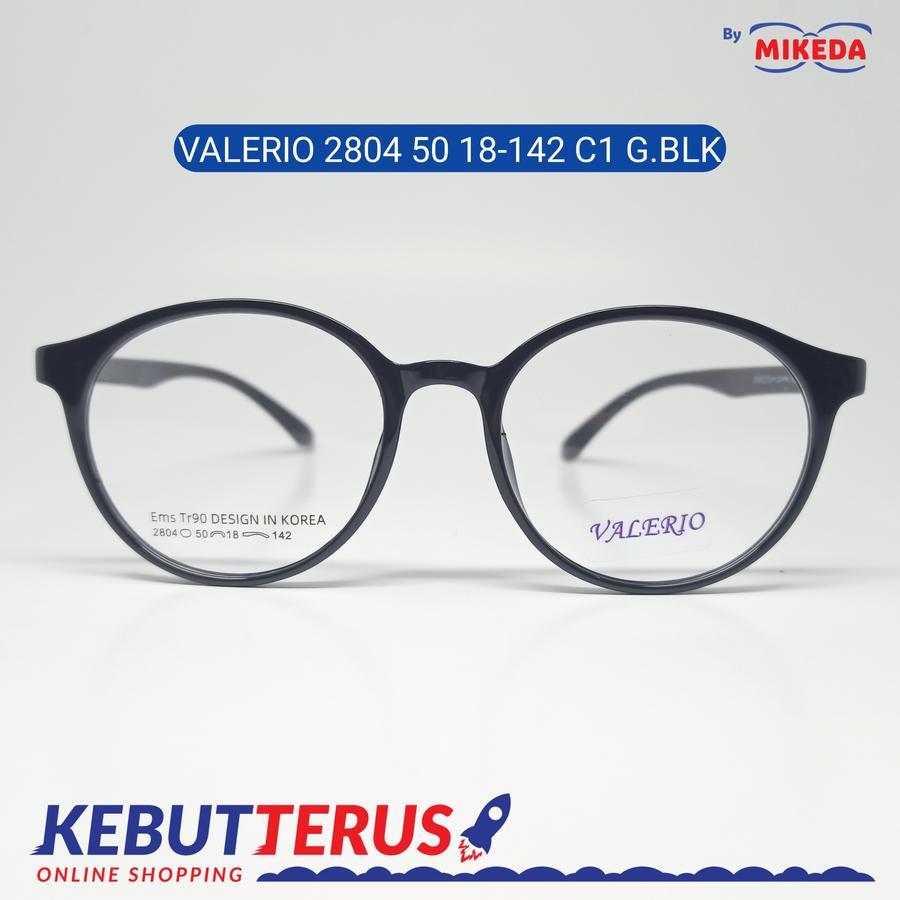 Mikeda-FRAME KACAMATA VALERIO 2804 C1 G.BLK + LENSA(MINUS/CYLINDER)