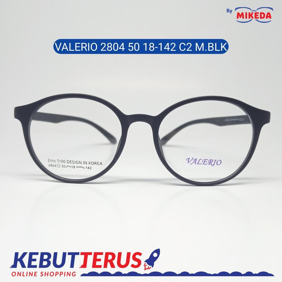 Mikeda-FRAME KACAMATA VALERIO 2804 C2 M.BLK + LENSA(MINUS/CYLINDER)