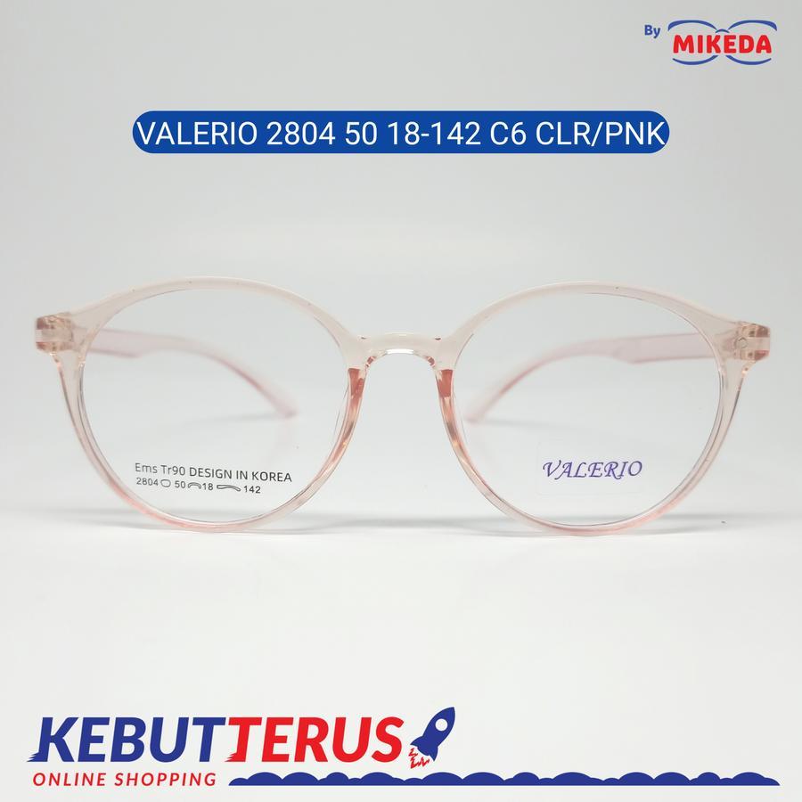Mikeda-FRAME KACAMATA VALERIO 2804 C6 CLR/PNK + LENSA(MINUS/CYLINDER)