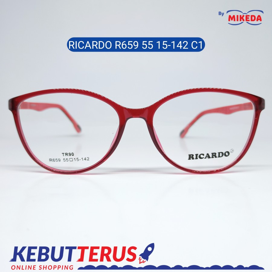 Mikeda-FRAME KACAMATA RICARDO R659-55 C1 + LENSA(MINUS/CYLINDER)