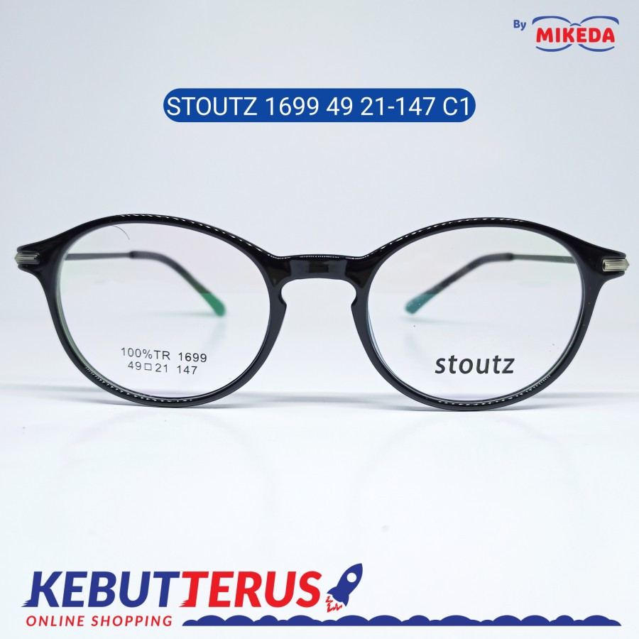 Mikeda-FRAME KACAMATA STOUTZ 1699 C1 + LENSA(MINUS/CYLINDER)