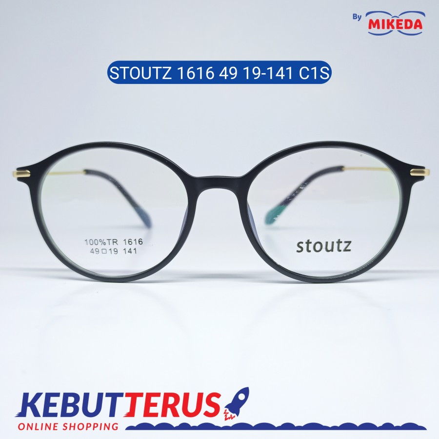 Mikeda-FRAME KACAMATA STOUTZ 1616 C1S + LENSA(MINUS/CYLINDER)