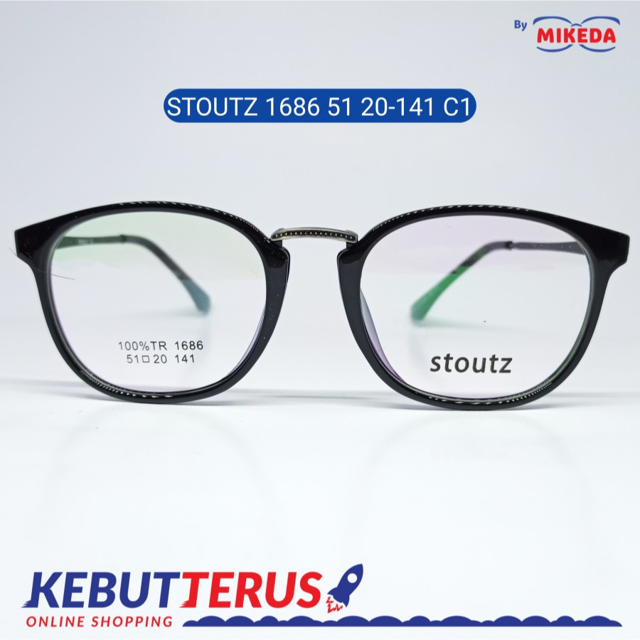 Mikeda-FRAME KACAMATA STOUTZ 1686 C1 + LENSA(MINUS/CYLINDER)