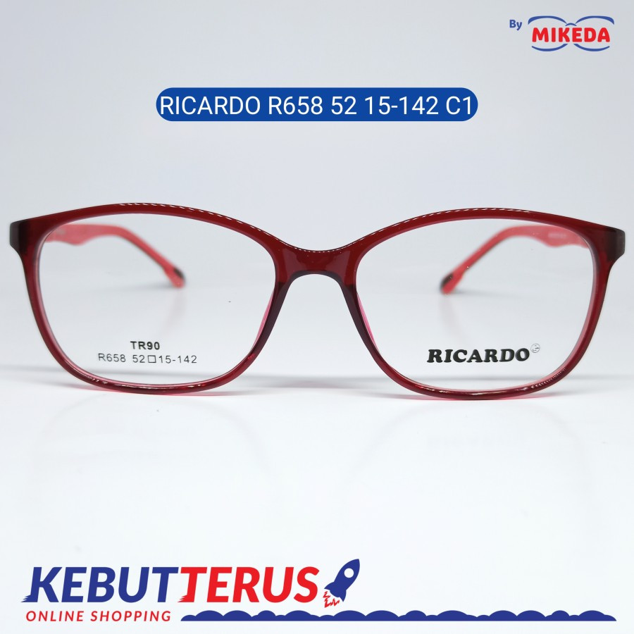 Mikeda-FRAME KACAMATA RICARDO R658 -52 C1 + LENSA(MINUS/CYLINDER)