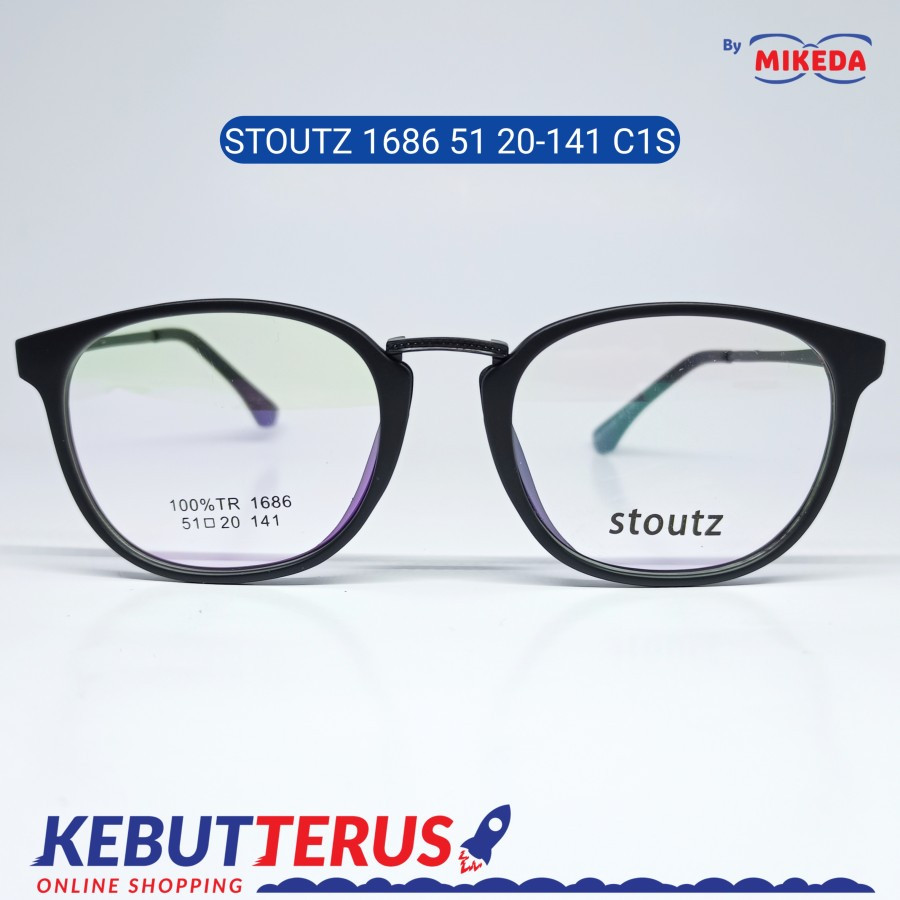 Mikeda-FRAME KACAMATA STOUTZ 1686 C1S + LENSA(MINUS/CYLINDER)