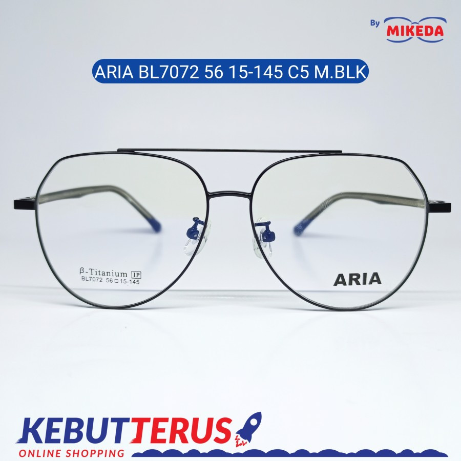 Mikeda-FRAME KACAMATA ARIA 7072 C5 M BLK + LENSA(MINUS/CYLINDER)