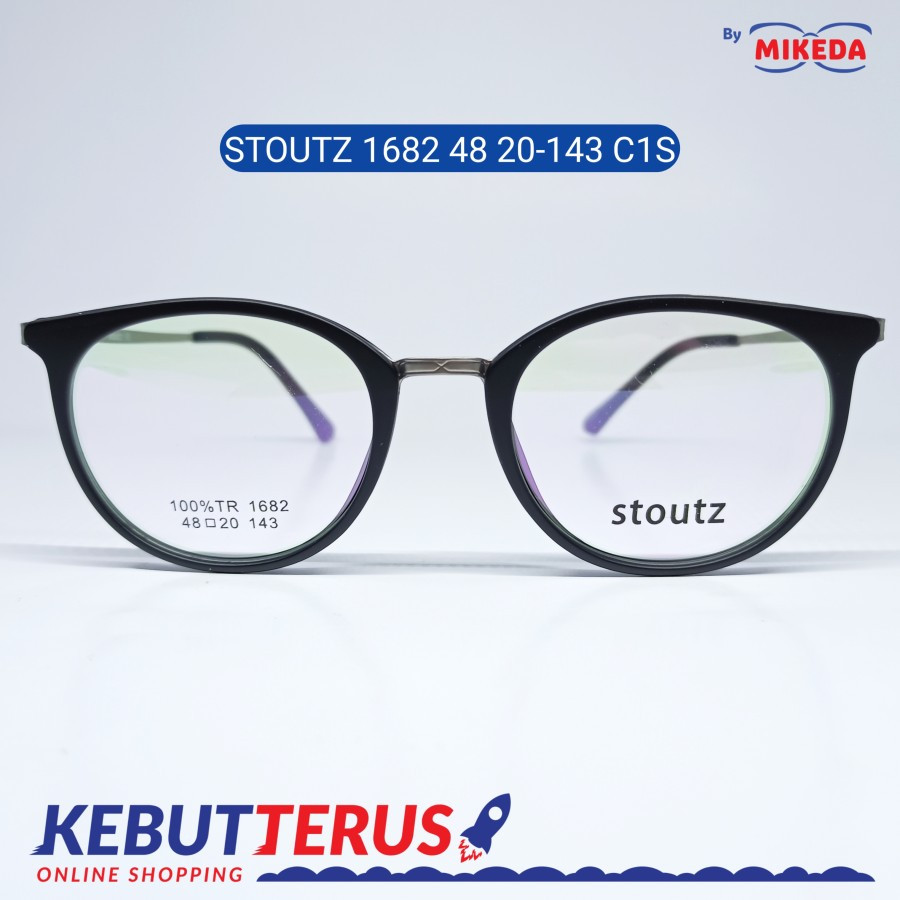 Mikeda-FRAME KACAMATA STOUTZ 1682 C1S + LENSA(MINUS/CYLINDER)