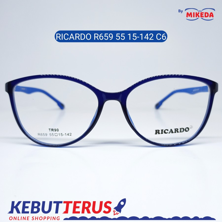 Mikeda-FRAME KACAMATA RICARDO R659-55 C6+ LENSA(MINUS/CYLINDER)