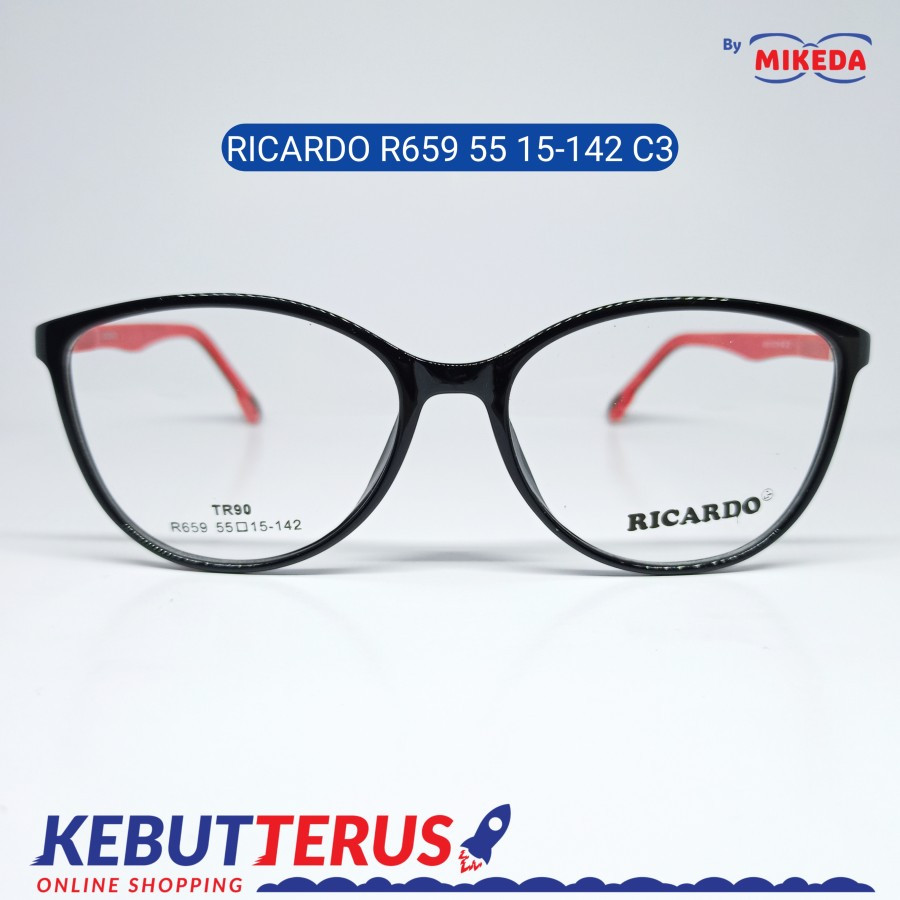 Mikeda-FRAME KACAMATA RICARDO R659-55 C3 + LENSA(MINUS/CYLINDER)