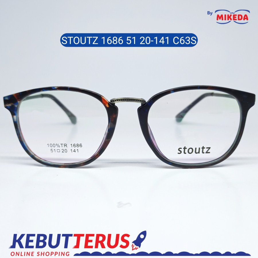 Mikeda-FRAME KACAMATA STOUTZ 1686 C63S + LENSA(MINUS/CYLINDER)