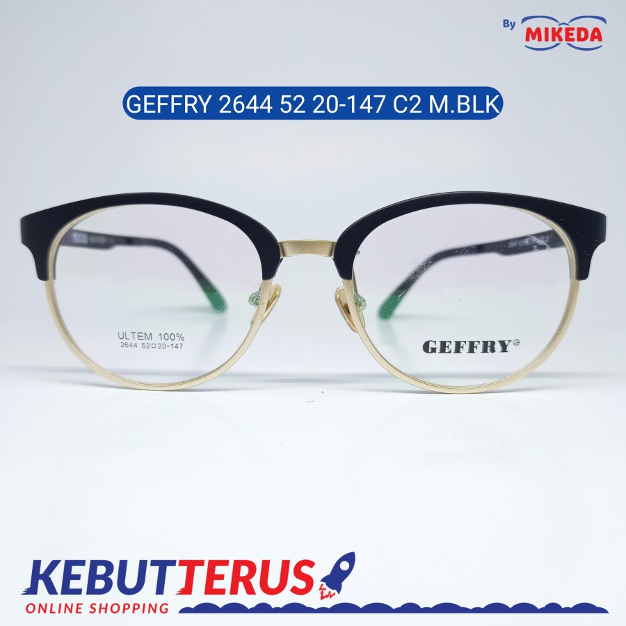 Mikeda-FRAME KACAMATA GEFFRY 2644 C2 M.BLK + LENSA(MINUS/CYLINDER)