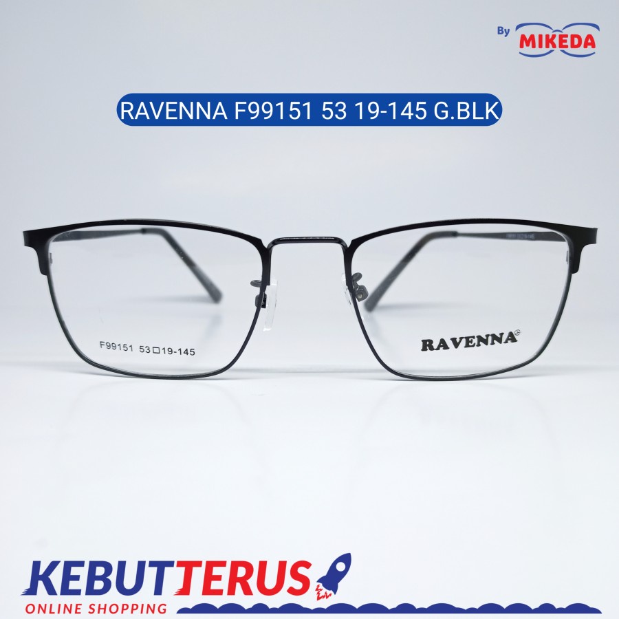 Mikeda-FRAME KACAMATA RAVENNA F99151 G.BLK + LENSA(MINUS/CYLINDER)