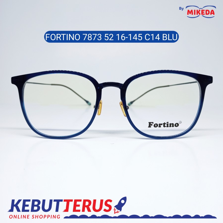 Mikeda-FRAME KACAMATA FORTINO 7873 C14 BLU + LENSA(MINUS/CYLINDER)