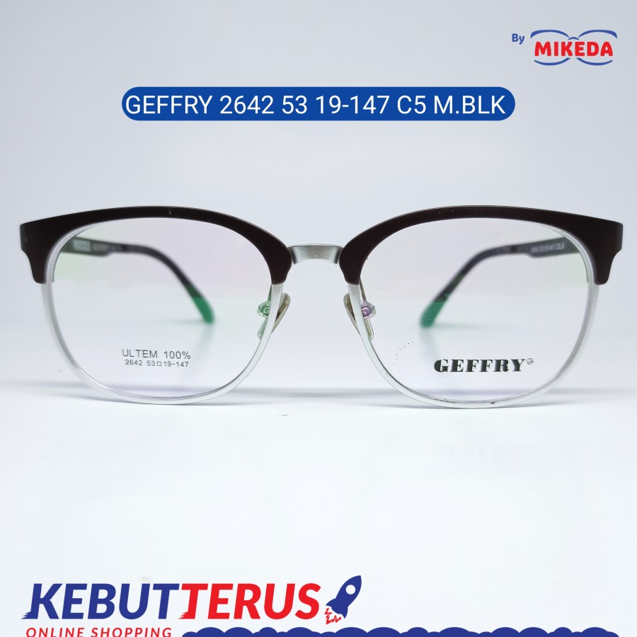 Mikeda-FRAME KACAMATA GEFFRY 2642 C5 M.BLK + LENSA(MINUS/CYLINDER)