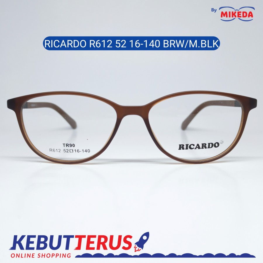 Mikeda-FRAME KACAMATA RICARDO R612 BRW/M BLK + LENSA(MINUS/CYLINDER)
