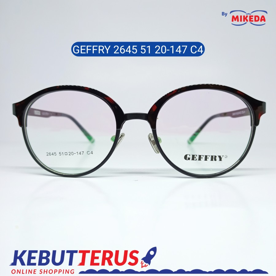 Mikeda-FRAME KACAMATA GEFFRY 2645 C4 + LENSA(MINUS/CYLINDER)