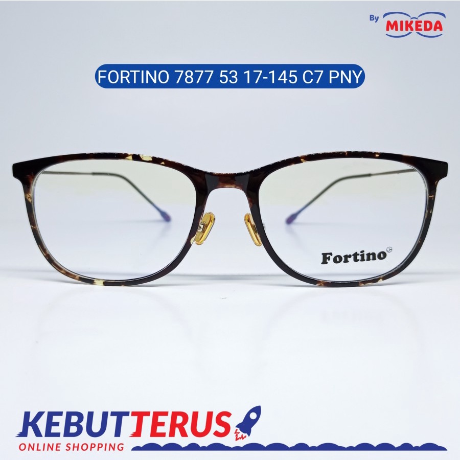 Mikeda-FRAME KACAMATA FORTINO 7877 C7 PNY+ LENSA(MINUS/CYLINDER)