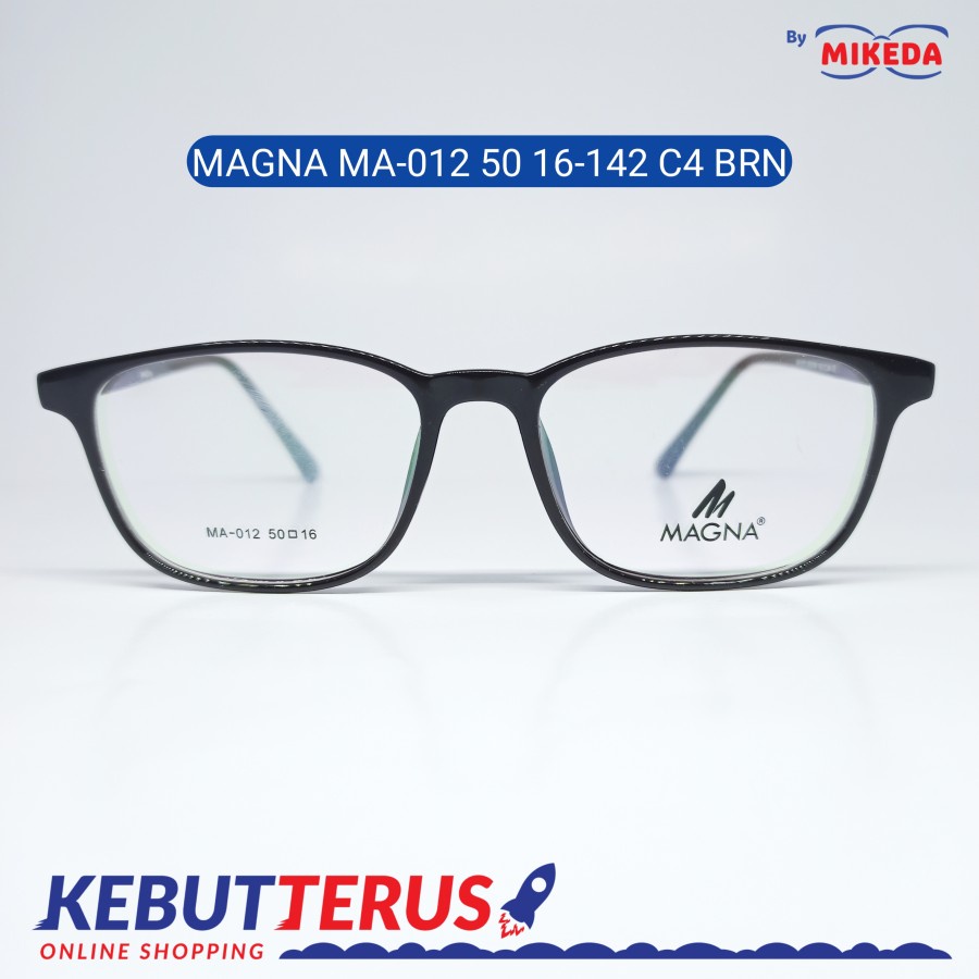 Mikeda-FRAME KACAMATA MAGNA MA - 012 C4 BRN + LENSA(MINUS/CYLINDER)