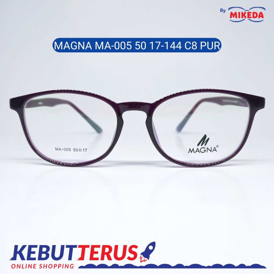 Mikeda-FRAME KACAMATA MAGNA MA - 005 C8 PUR + LENSA(MINUS/CYLINDER)