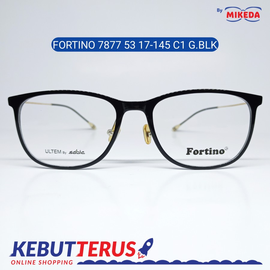 Mikeda-FRAME KACAMATA FORTINO 7877 C1 G.BLK + LENSA(MINUS/CYLINDER)