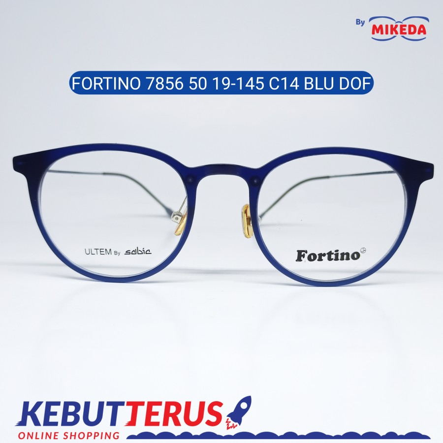 Mikeda-FRAME KACAMATA FORTINO 7856 C14 BLU DOF + LENSA(MINUS/CYLINDER)