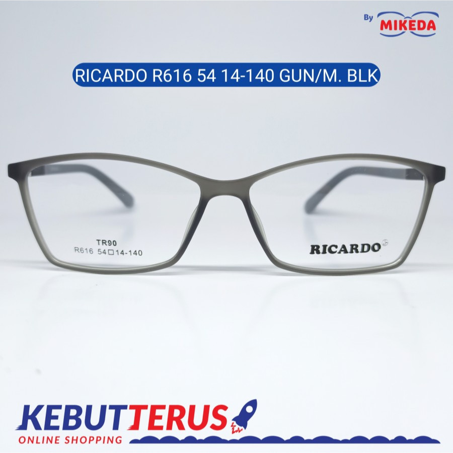 Mikeda-FRAME KACAMATA RICARDO R616 54 GUN/MBLK + LENSA(MINUS/CYLINDER)