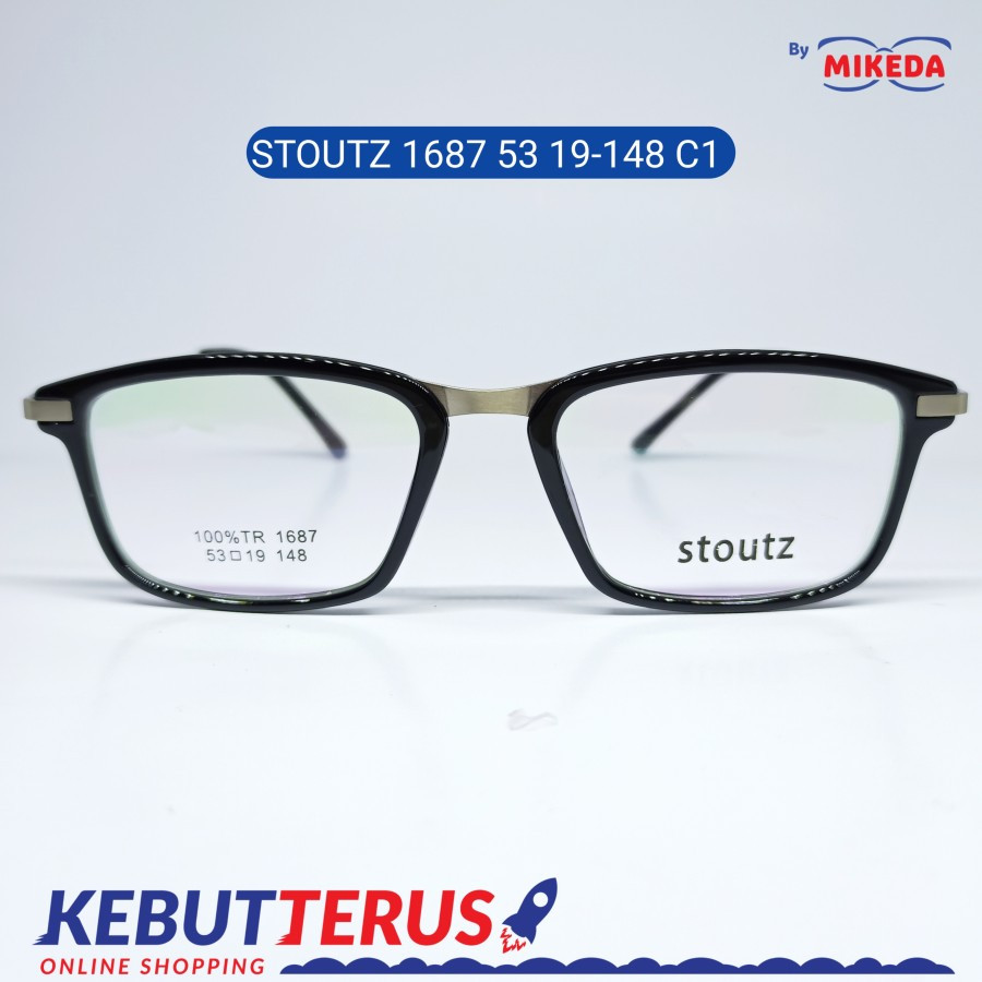 Mikeda-FRAME KACAMATA STOUTZ 1687 C1 + LENSA(MINUS/CYLINDER)