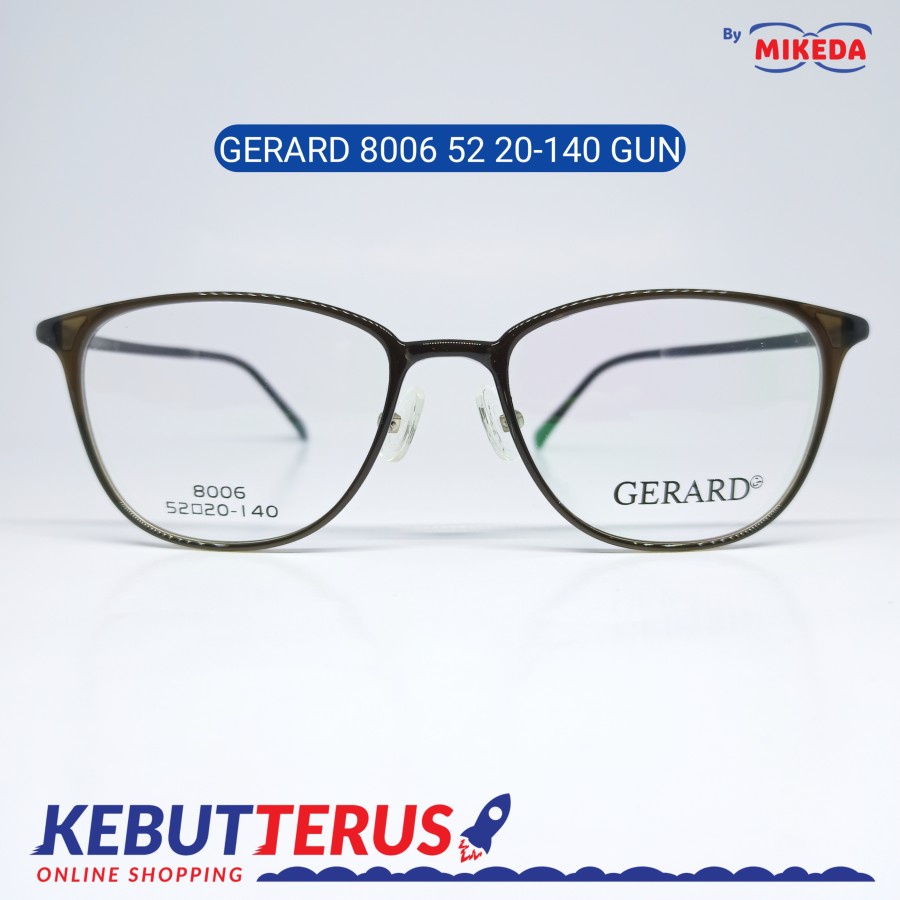 Mikeda-FRAME KACAMATA GERARD 8006 GUN + LENSA(MINUS/CYLINDER)