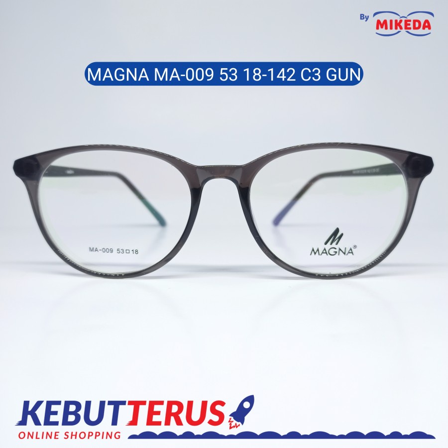 Mikeda-FRAME KACAMATA MAGNA MA - 009 C3 GUN + LENSA(MINUS/CYLINDER)