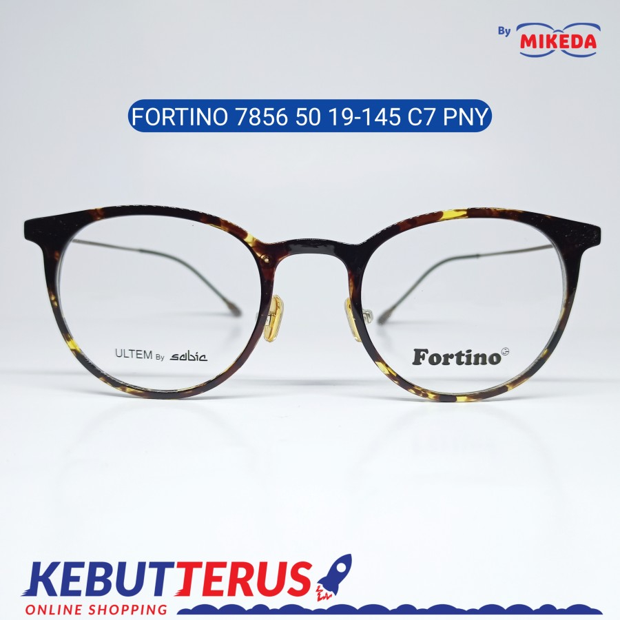 Mikeda-FRAME KACAMATA FORTINO 7856 C7 PNY + LENSA(MINUS/CYLINDER)