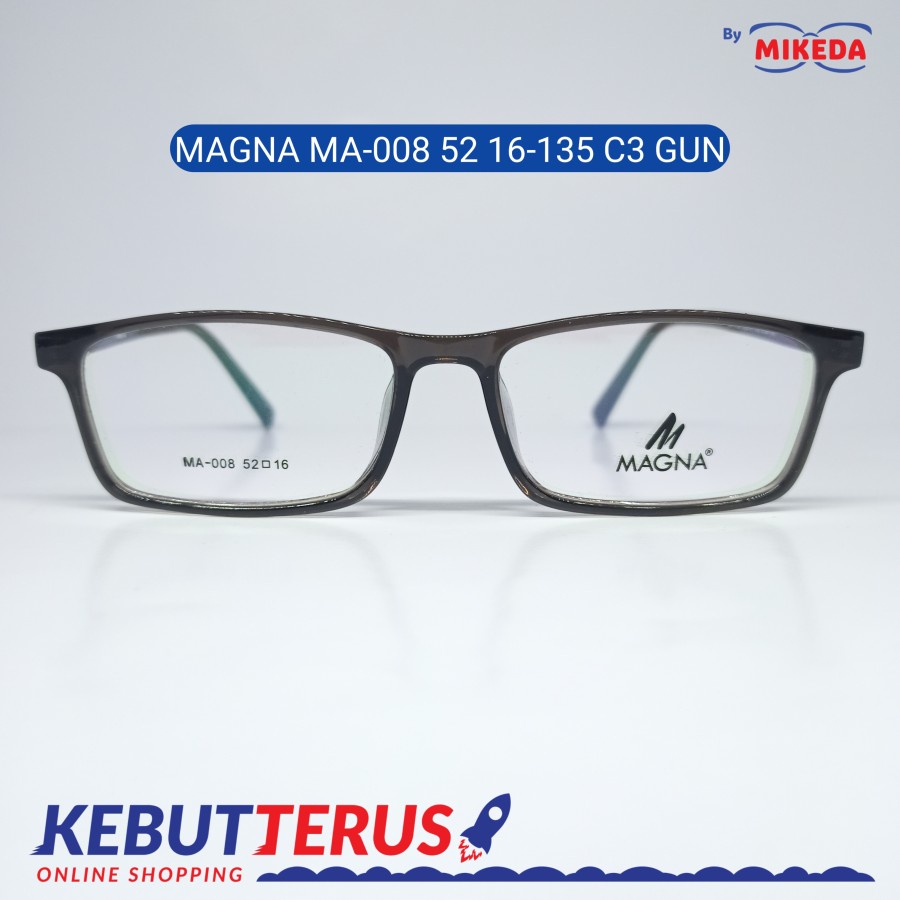 Mikeda-FRAME KACAMATA MAGNA MA - 008 C3 GUN + LENSA(MINUS/CYLINDER)