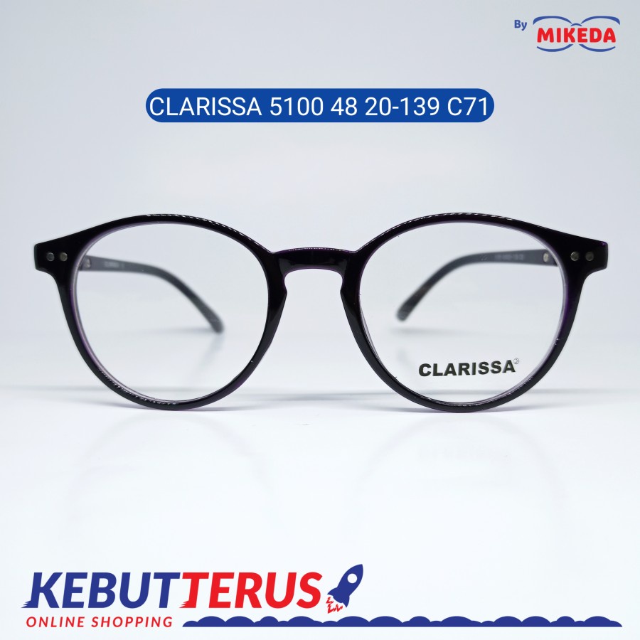 Mikeda-FRAME KACAMATA CLARISSA 5100 48 C71 + LENSA(MINUS/CYLINDER)