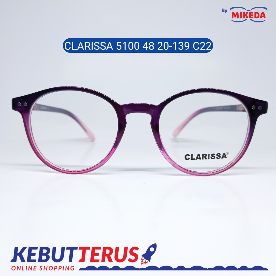 Mikeda-FRAME KACAMATA CLARISSA 5100-48 C22 + LENSA(MINUS/CYLINDER)
