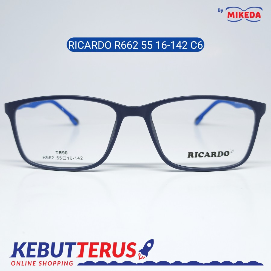 Mikeda-FRAME KACAMATA RICARDO R662-55 C6 + LENSA(MINUS/CYLINDER)