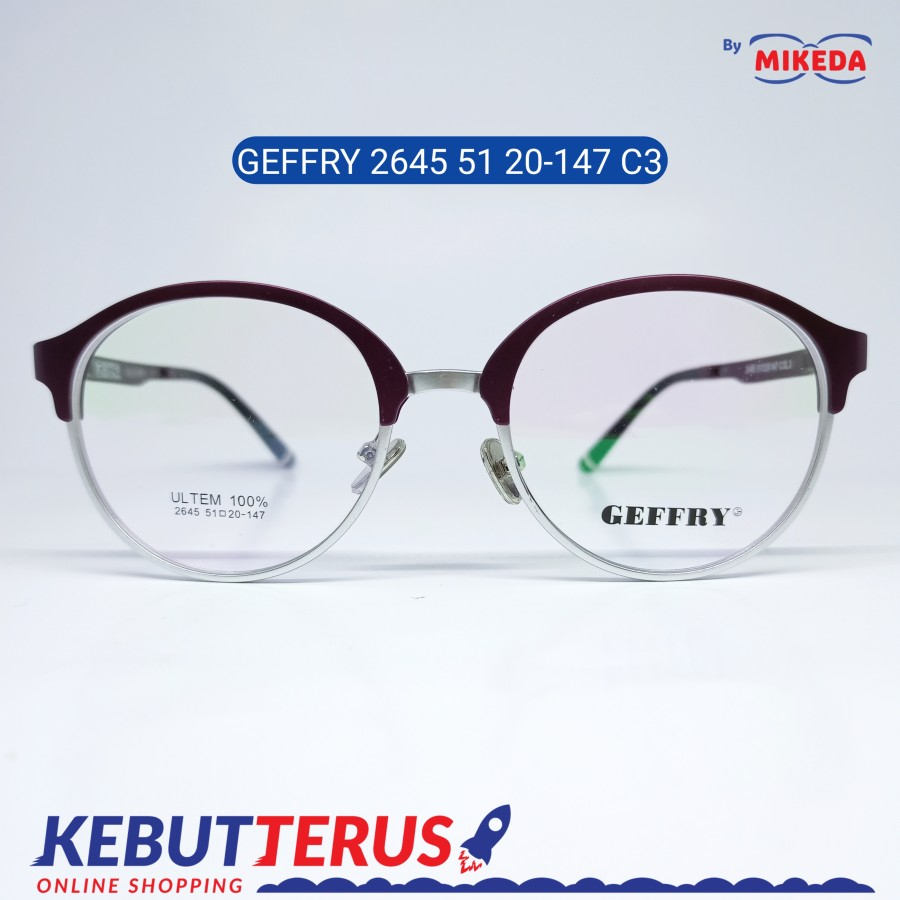 Mikeda-FRAME KACAMATA GEFFRY 2645 C3 + LENSA(MINUS/CYLINDER)