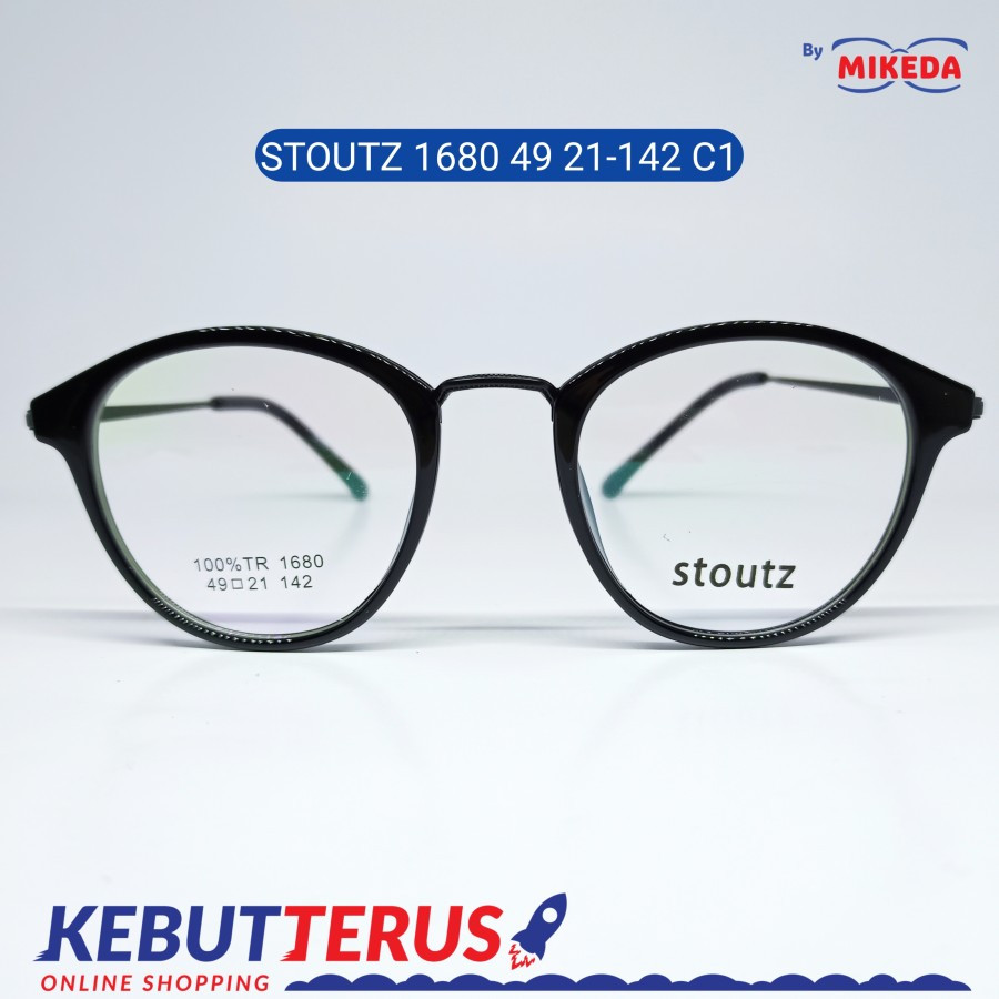 Mikeda-FRAME KACAMATA STOUTZ 1680 C1 + LENSA(MINUS/CYLINDER)
