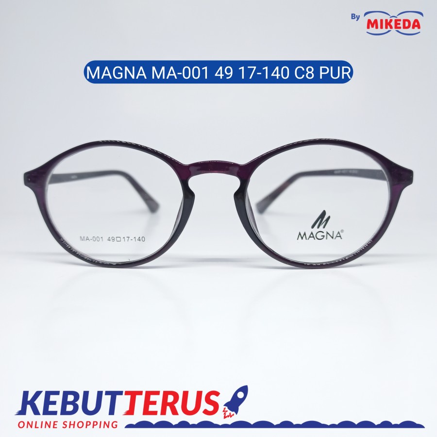 Mikeda-FRAME KACAMATA MAGNA MA - 001 C8 PUR + LENSA(MINUS/CYLINDER)