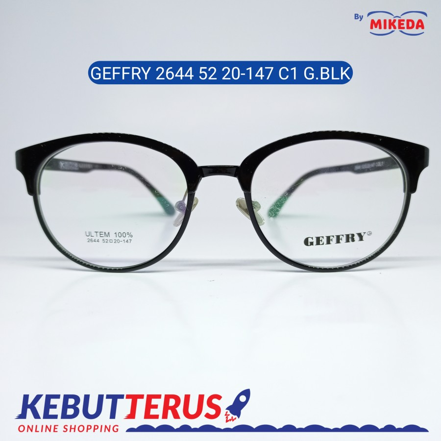 Mikeda-FRAME KACAMATA GEFFRY 2644 C1 G.BLK + LENSA(MINUS/CYLINDER)