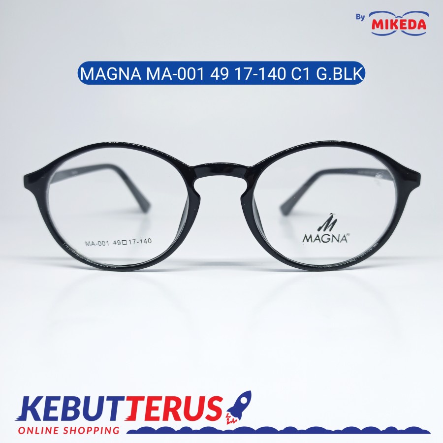 Mikeda-FRAME KACAMATA MAGNA MA - 001 C1 G.BLK + LENSA(MINUS/CYLINDER)