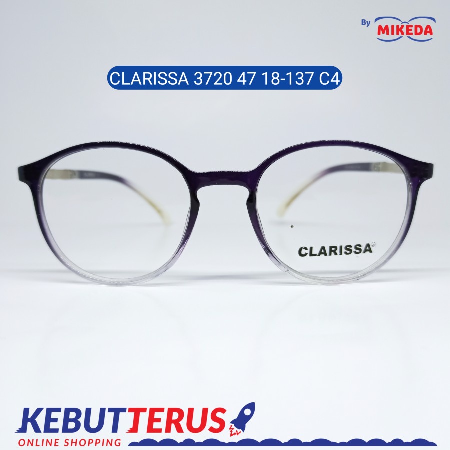 Mikeda-FRAME KACAMATA CLARISSA 3720-47 C4 + LENSA(MINUS/CYLINDER)