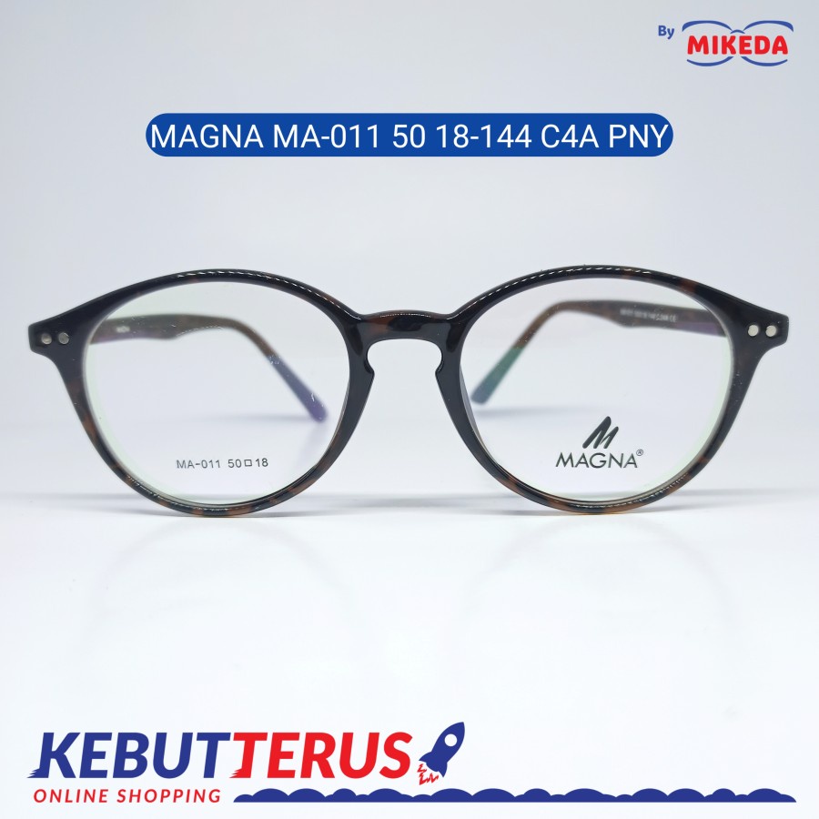 Mikeda-FRAME KACAMATA MAGNA MA - 011 C4A PNY + LENSA(MINUS/CYLINDER)