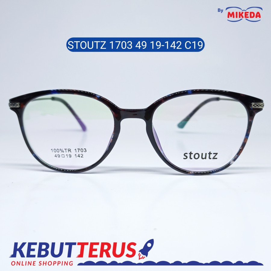 Mikeda-FRAME KACAMATA STOUTZ 1703 C19 + LENSA(MINUS/CYLINDER)