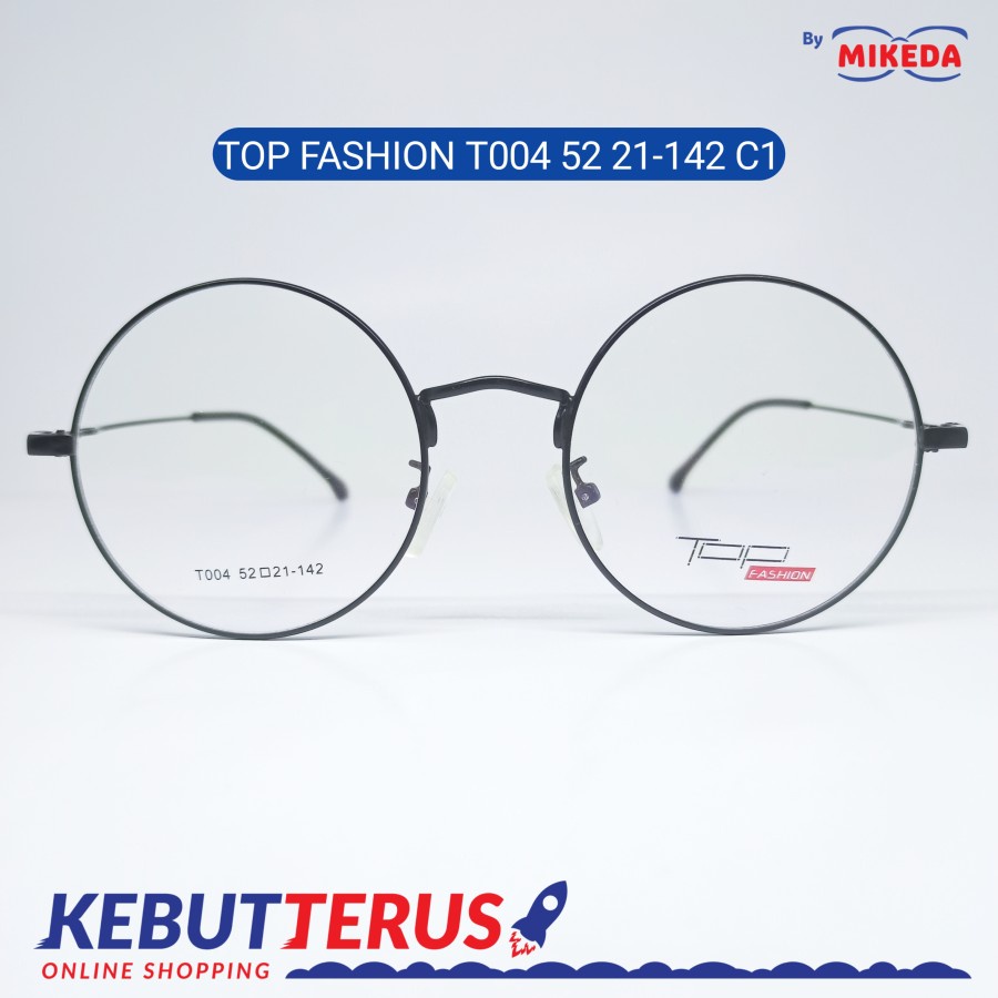 Mikeda-FRAME KACAMATA TOP FASHION T004 C1 + LENSA(MINUS/CYLINDER)